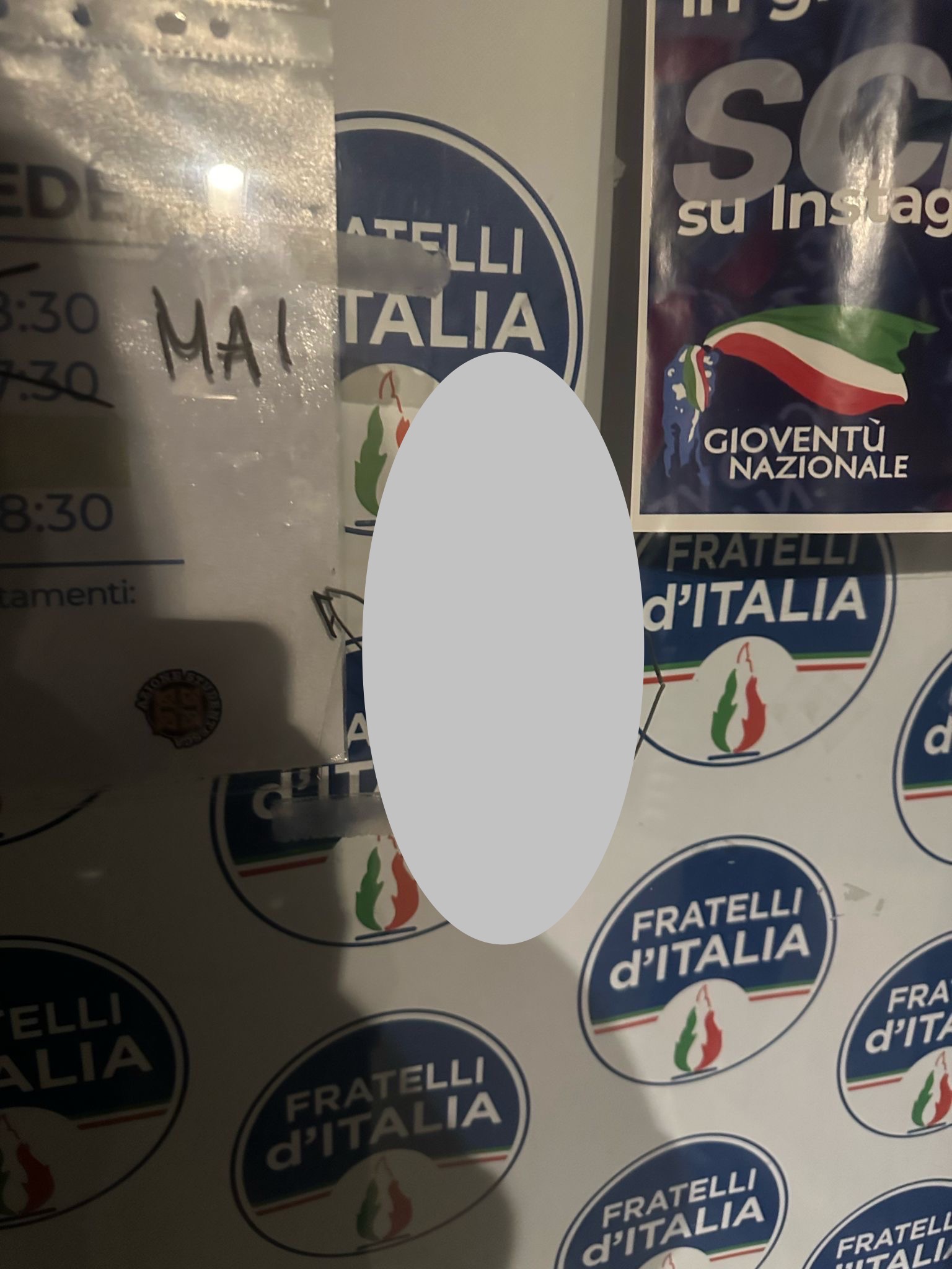 Fratelli D Italia Imbrattati I Manifesti Elettorali Del Nostro