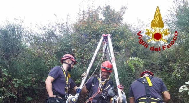 Breton cade in una grotta, salvato dai pompieri