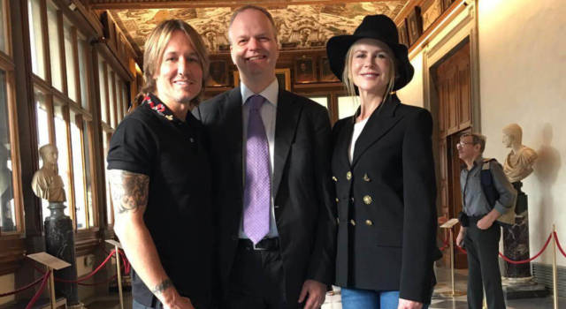 Uffizi, Kylie Minogue e Nicole Kidman in visita al museo