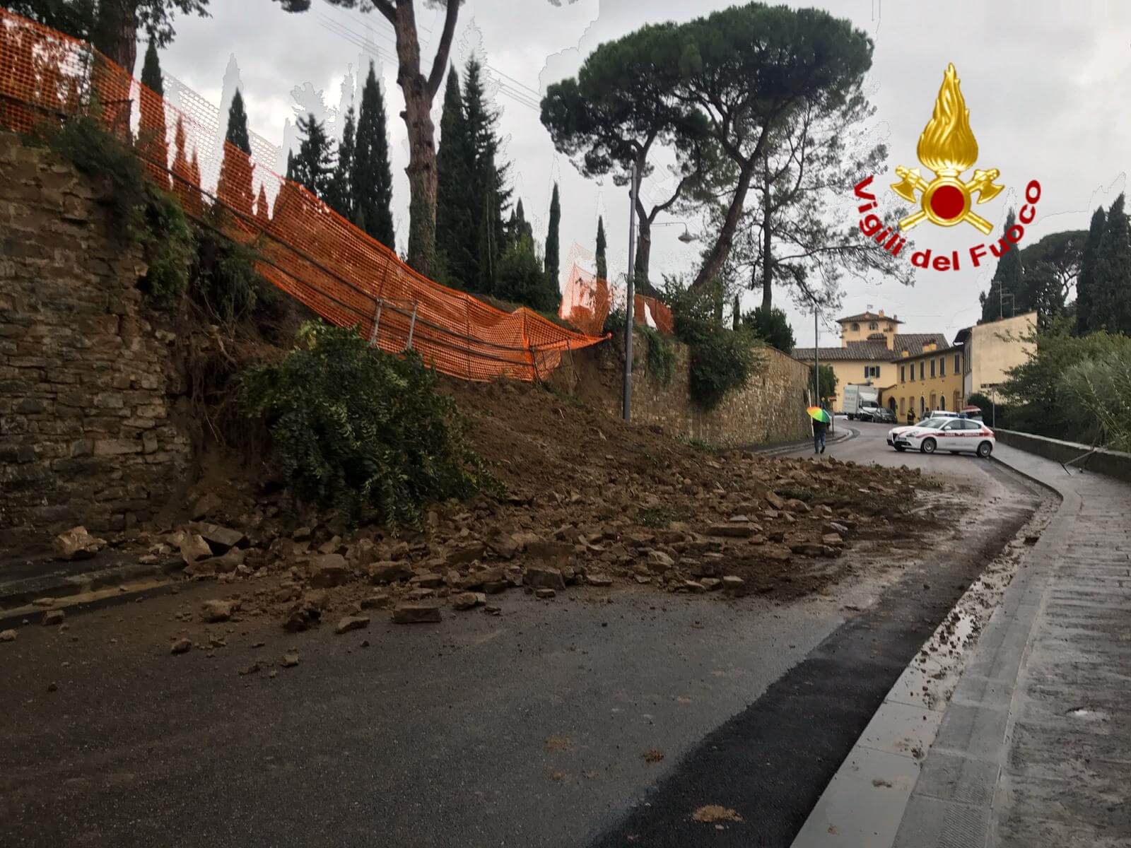 Cede un muro, restringimento di carreggiata