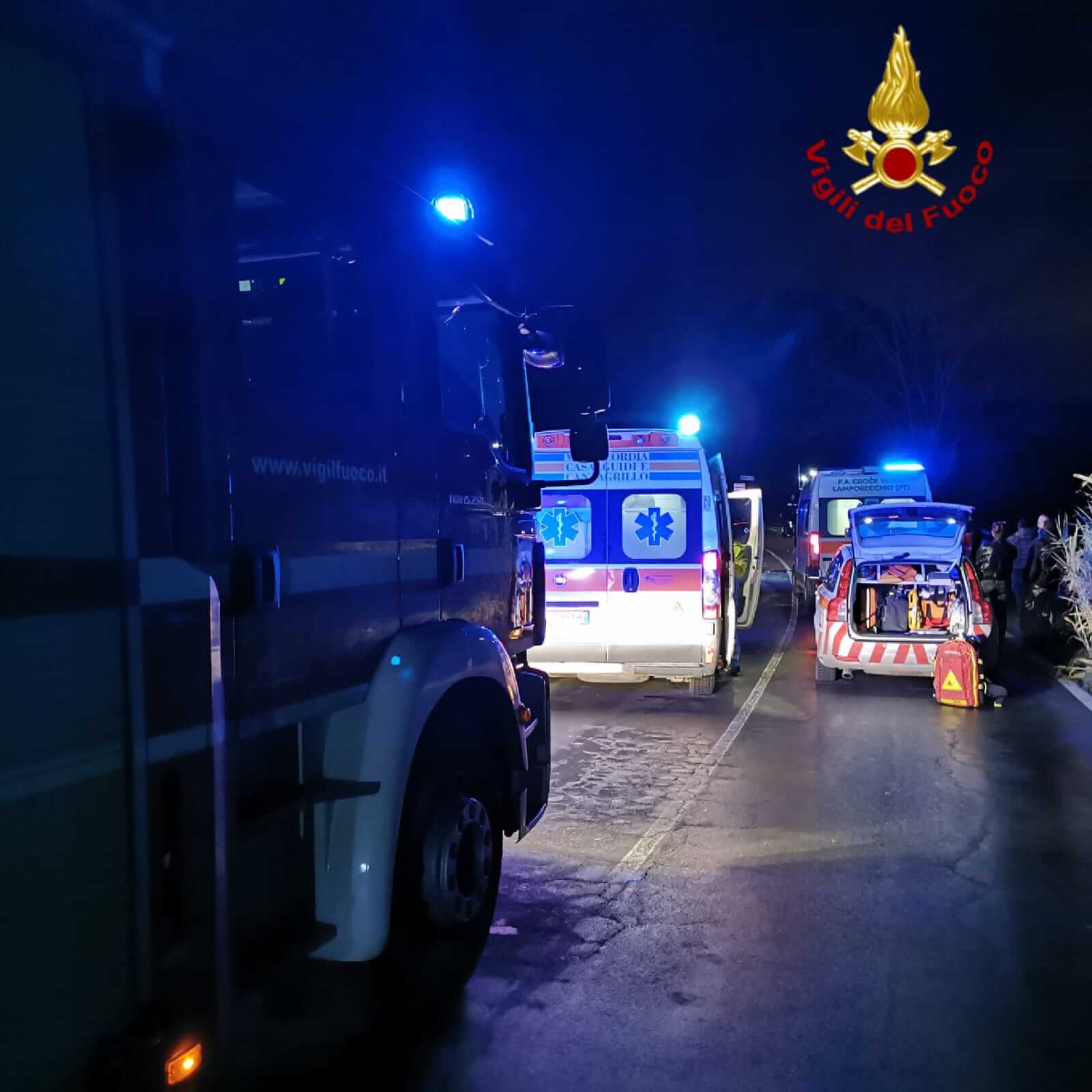 Frontale tra Lamporecchio e Vinci, 3 feriti: Sul posto vigili del fuoco e carabinieri