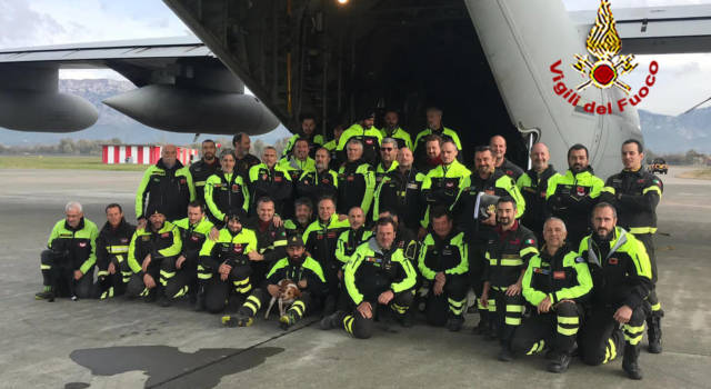 Missione internazionale in Albania, il team toscano dei vigili del fuoco tornato in Italia ieri sera