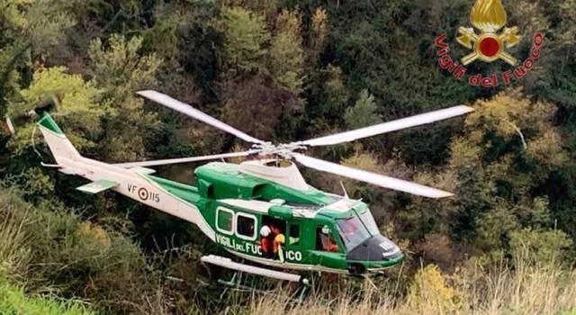 Marradi: incendio a vegetazione, sul posto anche l&#8217;elicottero Drago VF