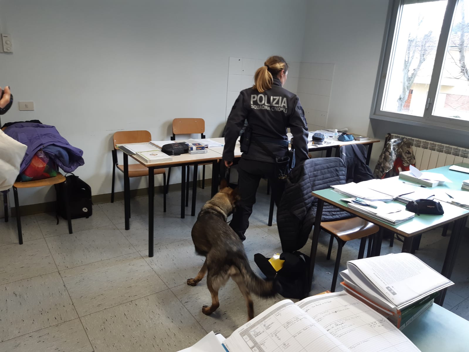 Polizia di nuovo nelle scuole di Lucca con i cani antidroga