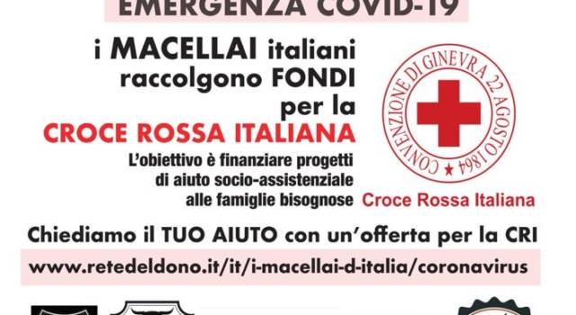 Coronavirus, macellai uniti per la vita: raccolta fondi per la Croce Rossa