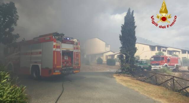 Incendio boschivo a Campiglia: fiamme propagate alle colline, due elicotteri regionali sul posto