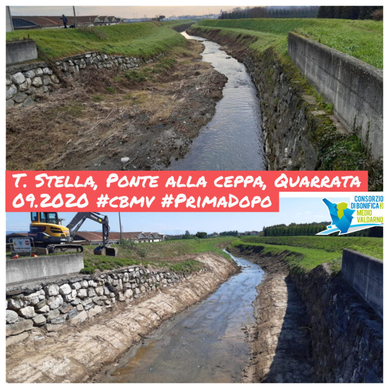 Ombrone e Stella: lavori del Consorzio di Bonifica tra Guado dei Sarti e Ponte alla Ceppa