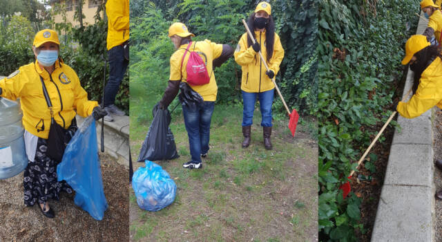 Firenze:  i Ministri Volontari della Chiesa di Scientology puliscono il parco di Via Allori