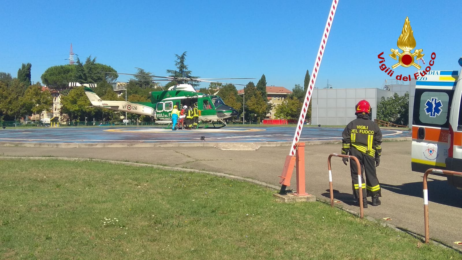 Ciclista ferito portato in ospedale