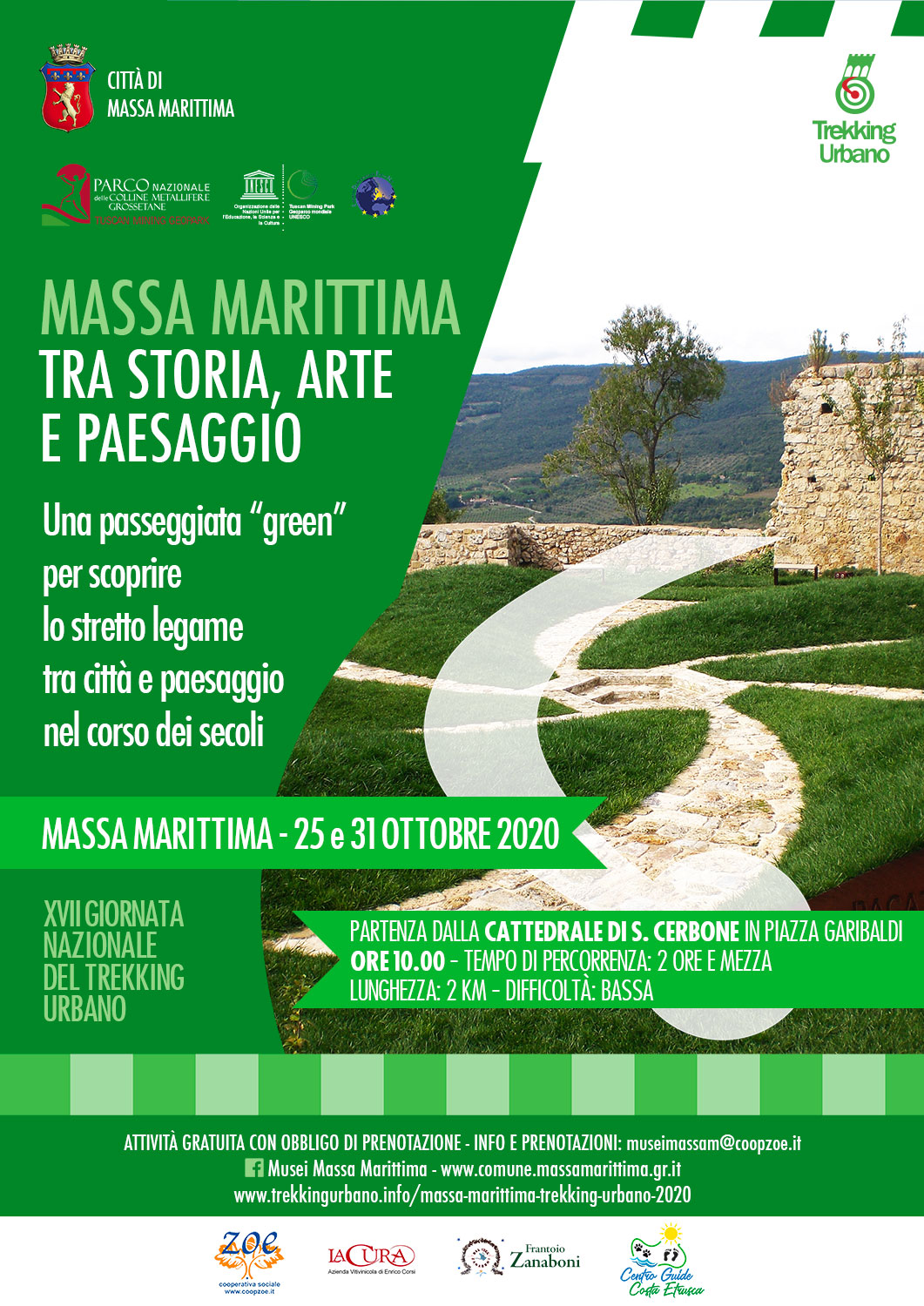 Trekking Urbano, 25 e 31 ottobre. A Massa Marittima due passeggiate“green” tra città e paesaggio