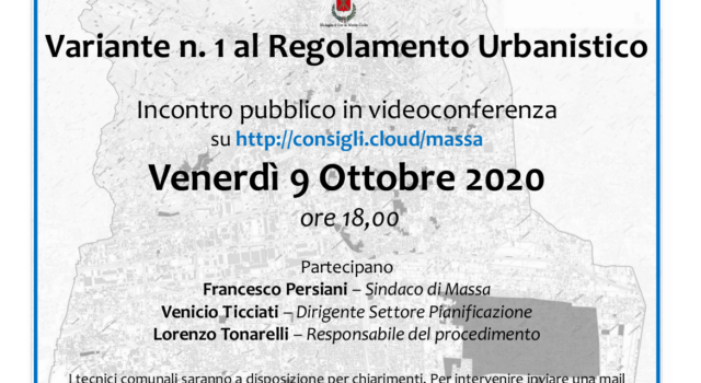 Massa, in videoconferenza la presentazione della variante urbanistica