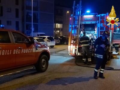 Incendio in casa, paura per nonna e nipote