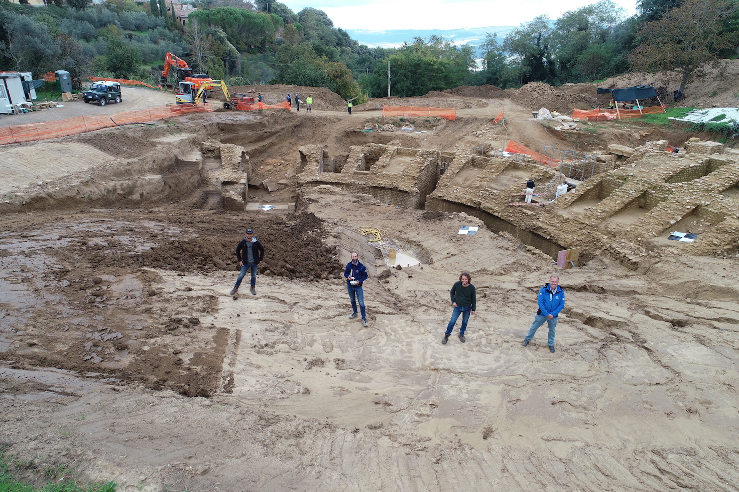 Volterra, rilievi da drone per la sicurezza idraulica dell’anfiteatro romano