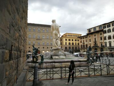 Presidio Rsu vigili urbani a Firenze in piazza Signoria