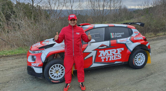 Rally Sparco 2021, Paolo Andreucci in gara per testare le MRF Tyres su asfalto