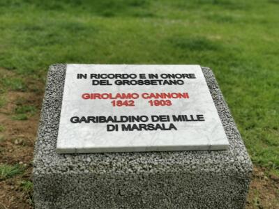 Targa commemorativa a Girolamo Cannoni per il 160º anniversario dell’Unità d’Italia