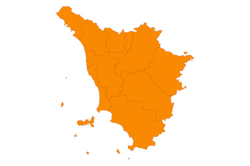 Toscana ancora arancione. 1.518 o nuovi casi