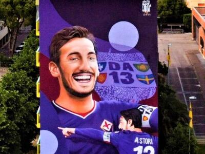 Un murales per Astori: l’amore del calciatore scomparso e l’amore di Firenze verso di lui.