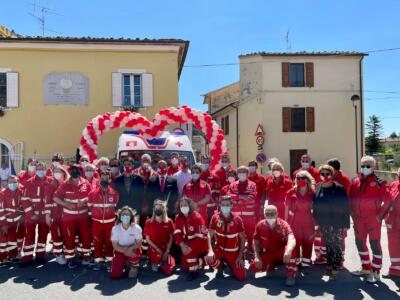 Festa a Uliveto Terme per inaugurazione della nuova ambulanza della Croce Rossa