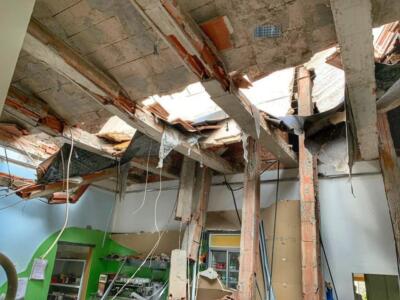 Crolla tetto del centro anziani a Grosseto, Sindaco Colonna: “Per fortuna nessun ferito”
