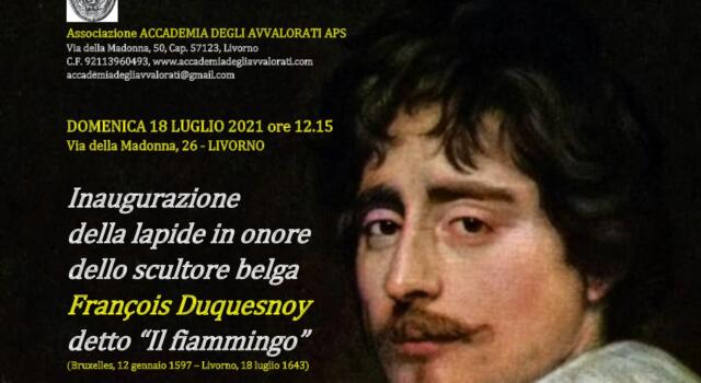 Domenica 18 luglio alle ore 12.15 a Livorno, scoprimento lapide per il grande scultore François Duquesnoy