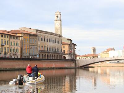 Navigabilità dell’Arno a Pisa, finite le operazioni di rilievo dell’alveo del fiume