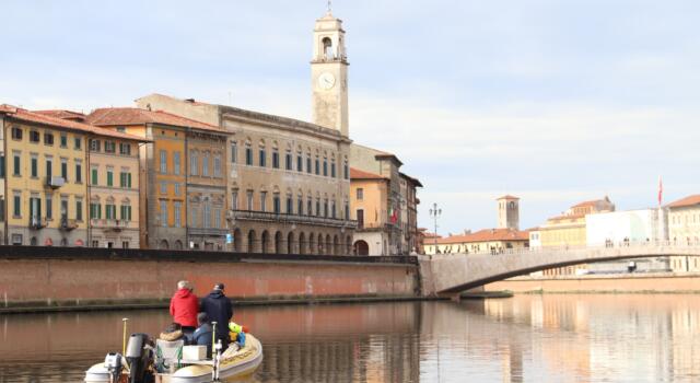 Navigabilità dell’Arno a Pisa, finite le operazioni di rilievo dell’alveo del fiume