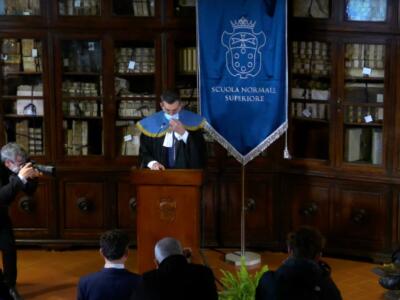 Ministro dell’Istruzione Bianchi alla cerimonia d’inizio dell’anno accademico della Normale