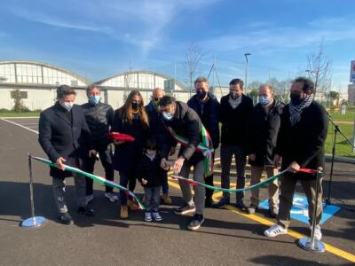 Paperino, inaugurata la nuova viabilità in via Zanibelli, il parcheggio e l’area attrezzata