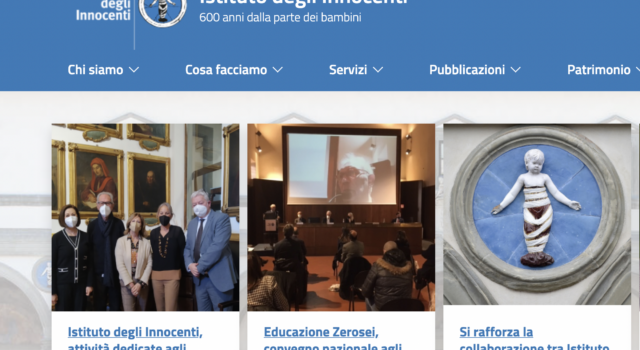 Istituto degli Innocenti, online il nuovo sito