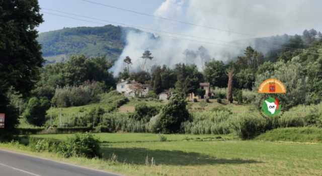 In fiamme boschi in Lucchesia, rogo si avvicina a case