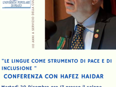 Per i 110 anni dell’Università Popolare di Prato un convegno dal titolo “Le lingue come strumento di pace, di inclusione”