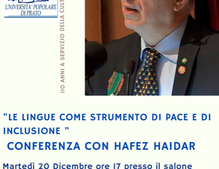 Per i 110 anni dell&#8217;Università Popolare di Prato un convegno dal titolo &#8220;Le lingue come strumento di pace, di inclusione&#8221;