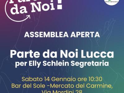 PD, Lucca per Elly Schlein: appuntamento sabato 14 gennaio al mercato del Carmine