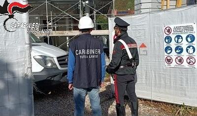 Controlli dei Carabinieri per la tutela e la sicurezza sul lavoro: denunciate due persone