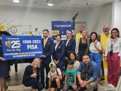 Toscana Aeroporti: a Pisa i 25 anni di Ryanair 