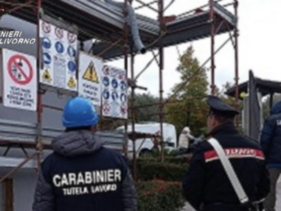 Livorno: cantiere non regolare, carabinieri sanzionano imprenditore 